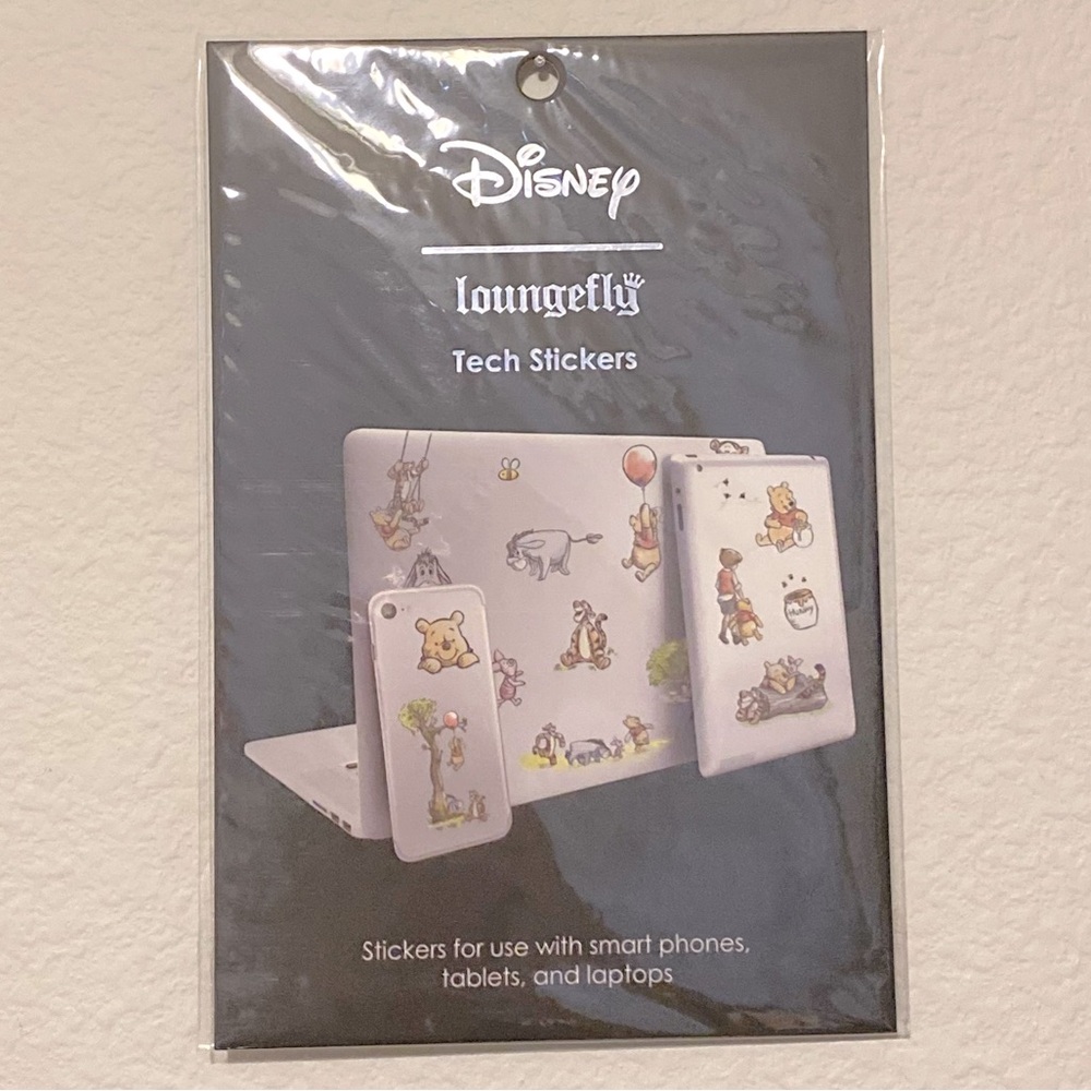 Loungefly Pooh & Friends Tech Sticker Decals For Smartphones, Tablets, & Laptops - Picture 2 of 3